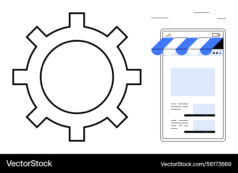 Integration of technical gear with online Vector Image