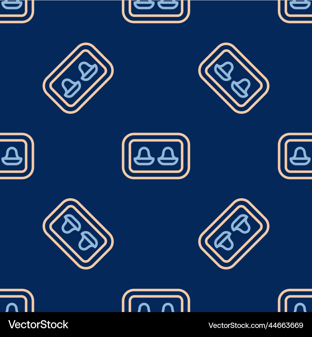 Line earplugs with storage box icon isolated Line earplugs with storage box icon isolated vector image