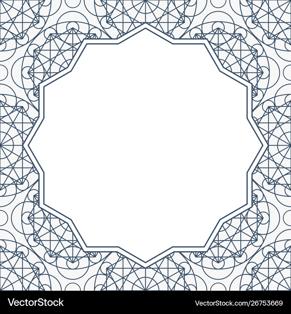 Linear geometry background with frame Linear geometry background with frame vector image