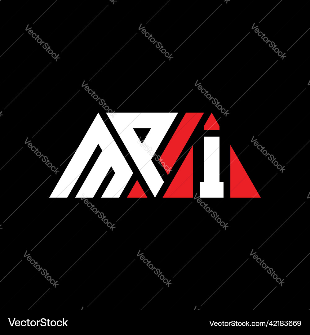 Mpi triangle letter logo design Vector Image