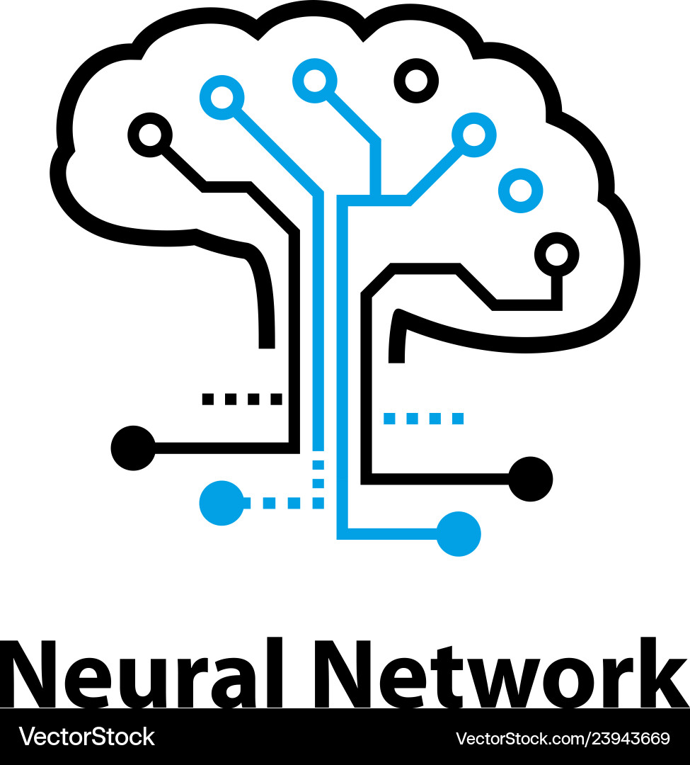Neural Network Connection vektorbild