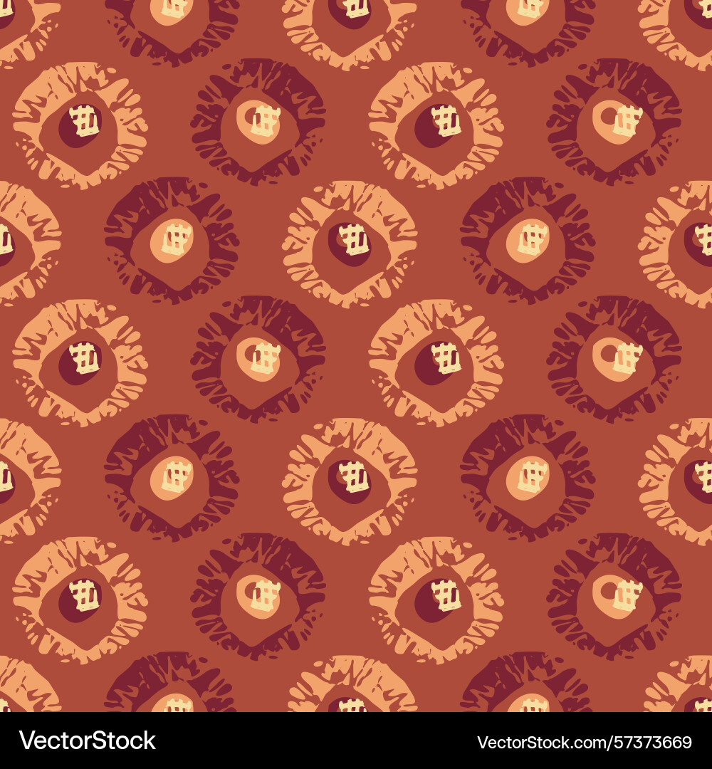 Polka dot blockprint seamless pattern Polka dot blockprint seamless pattern vector image