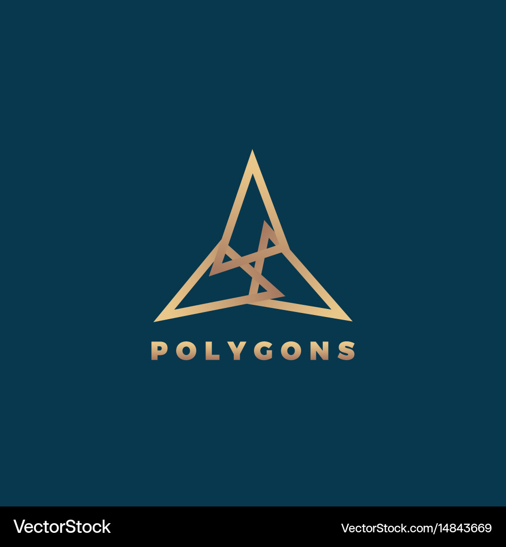 Polygons abstract geometry minimal sign Vector Image
