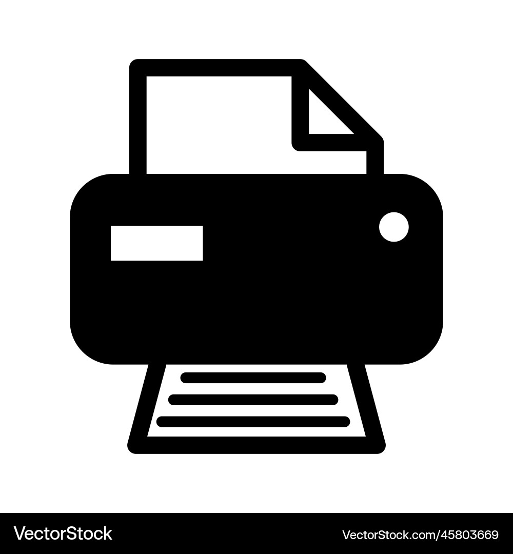 Printer document web icon printout machine Printer document web icon printout machine vector image