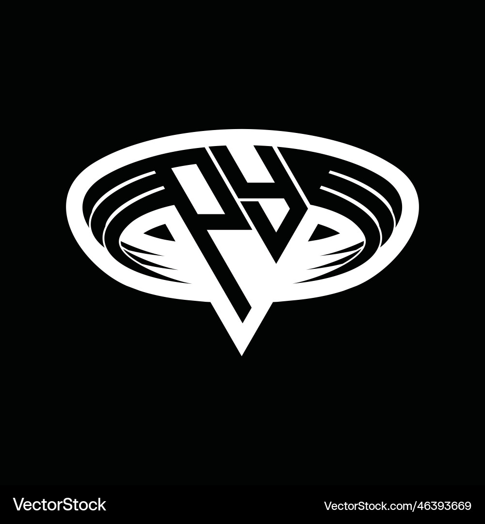 Py logo monogram with triangle shape slice Vector Image