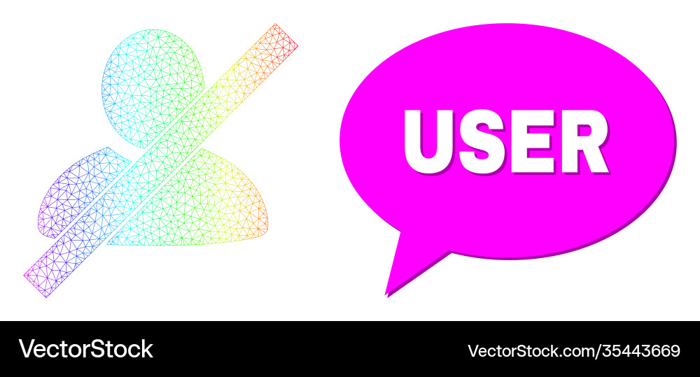 Rainbow Mesh Gradient falsch Benutzersymbol Vektorbild
