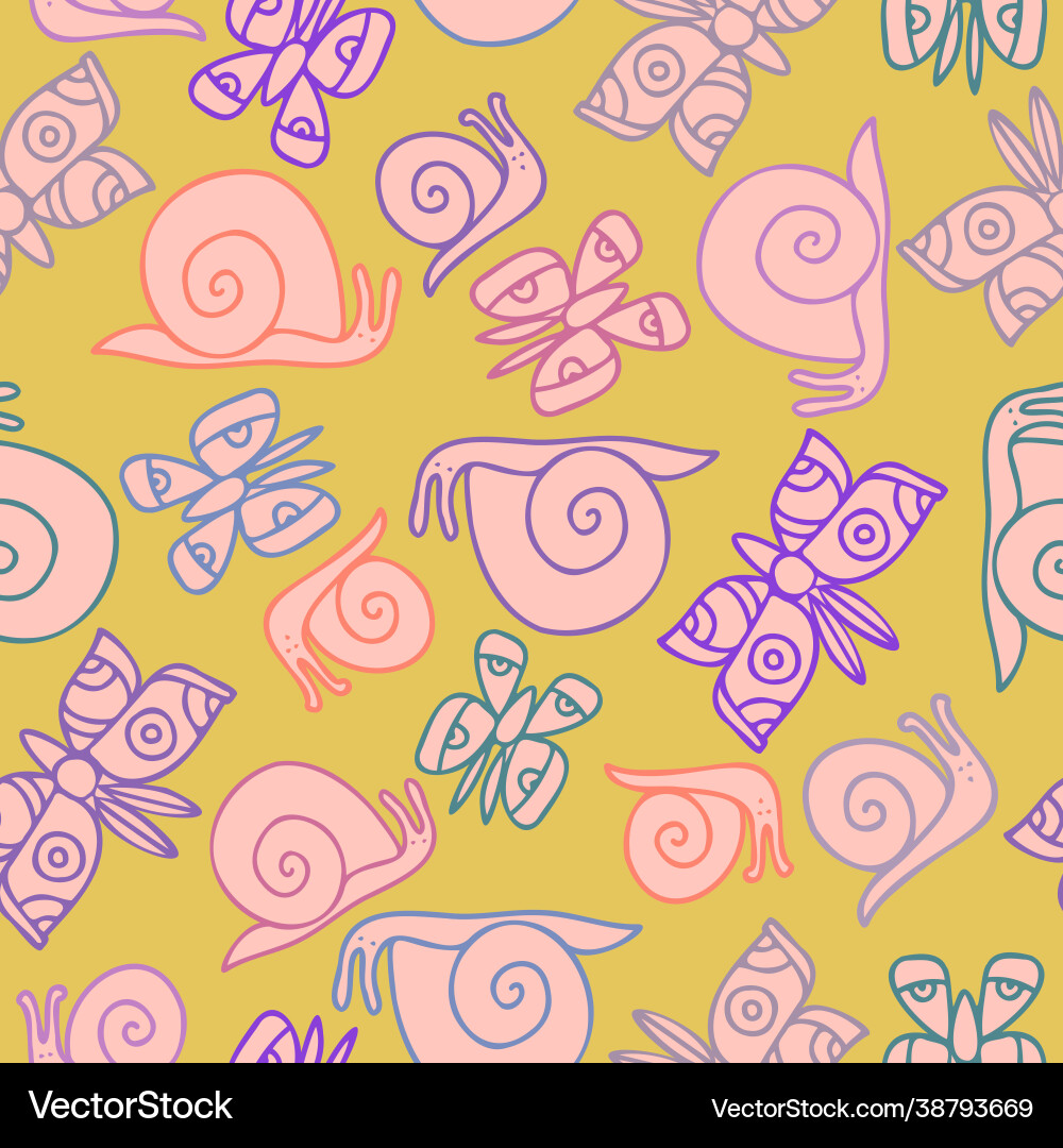 Seamless colorful stylized pattern Vector Image