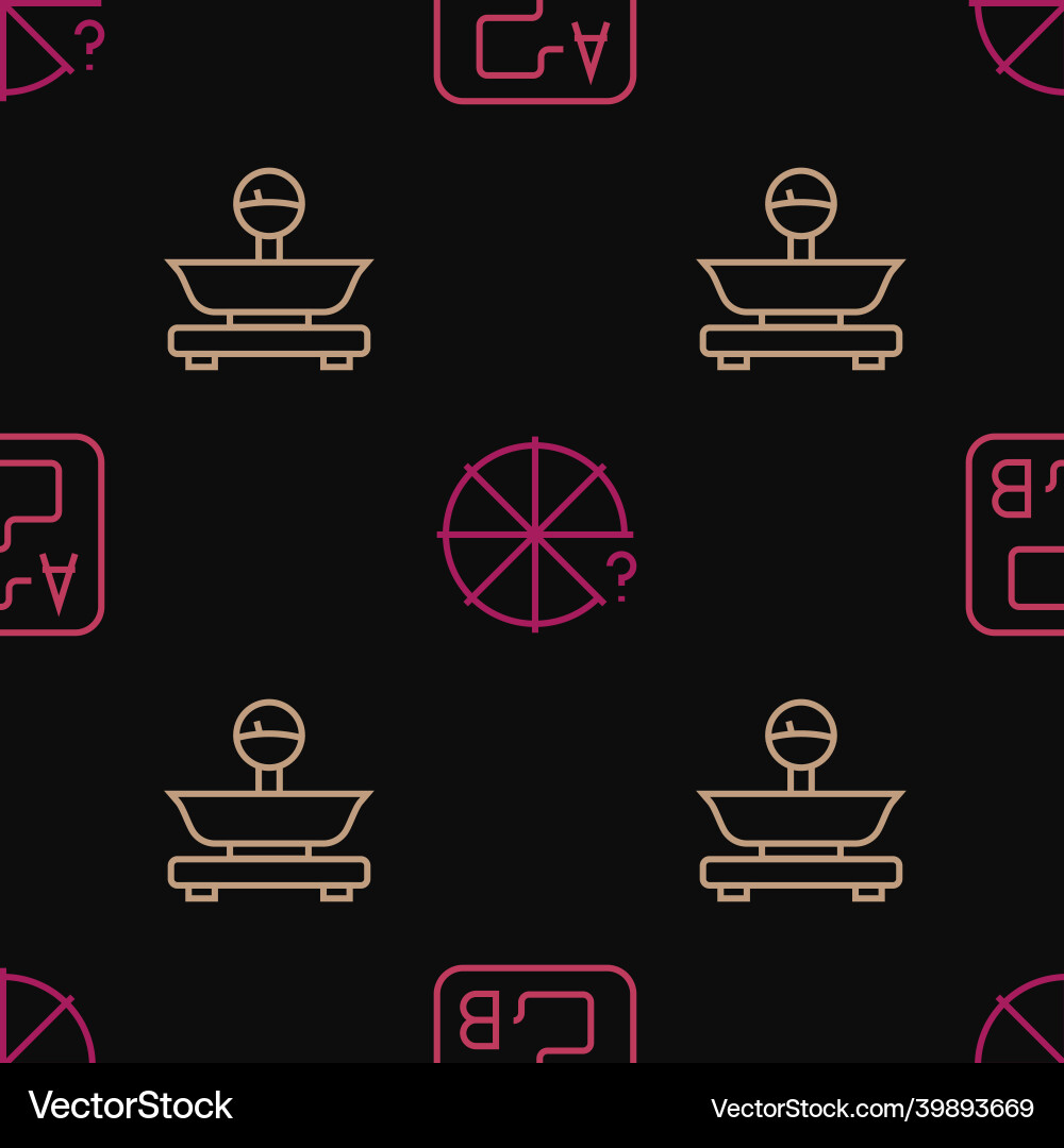 Set line route location scales and circle Set line route location scales and circle vector image