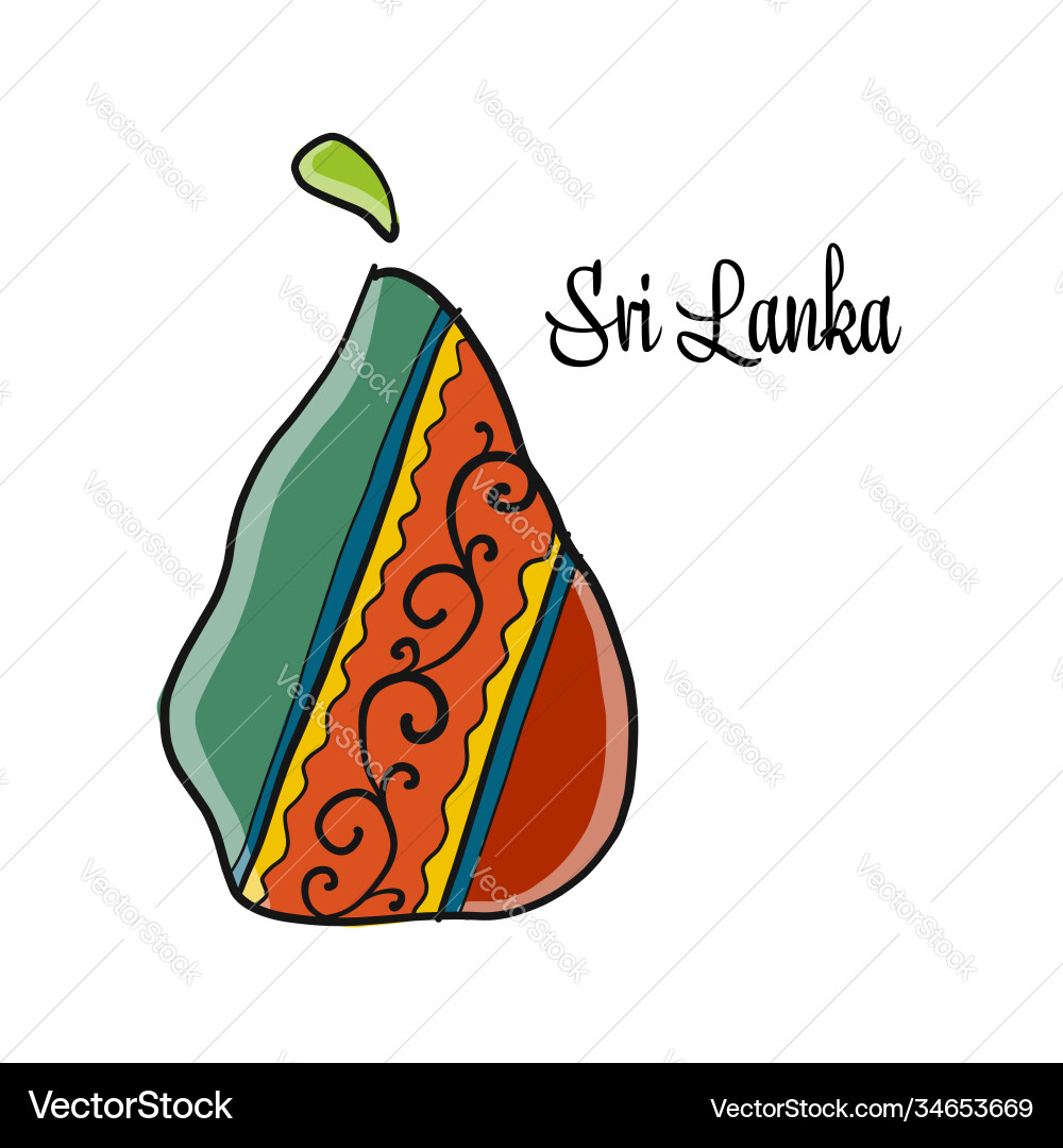 Sri lanka map sketch for your design Sri lanka map sketch for your design vector image