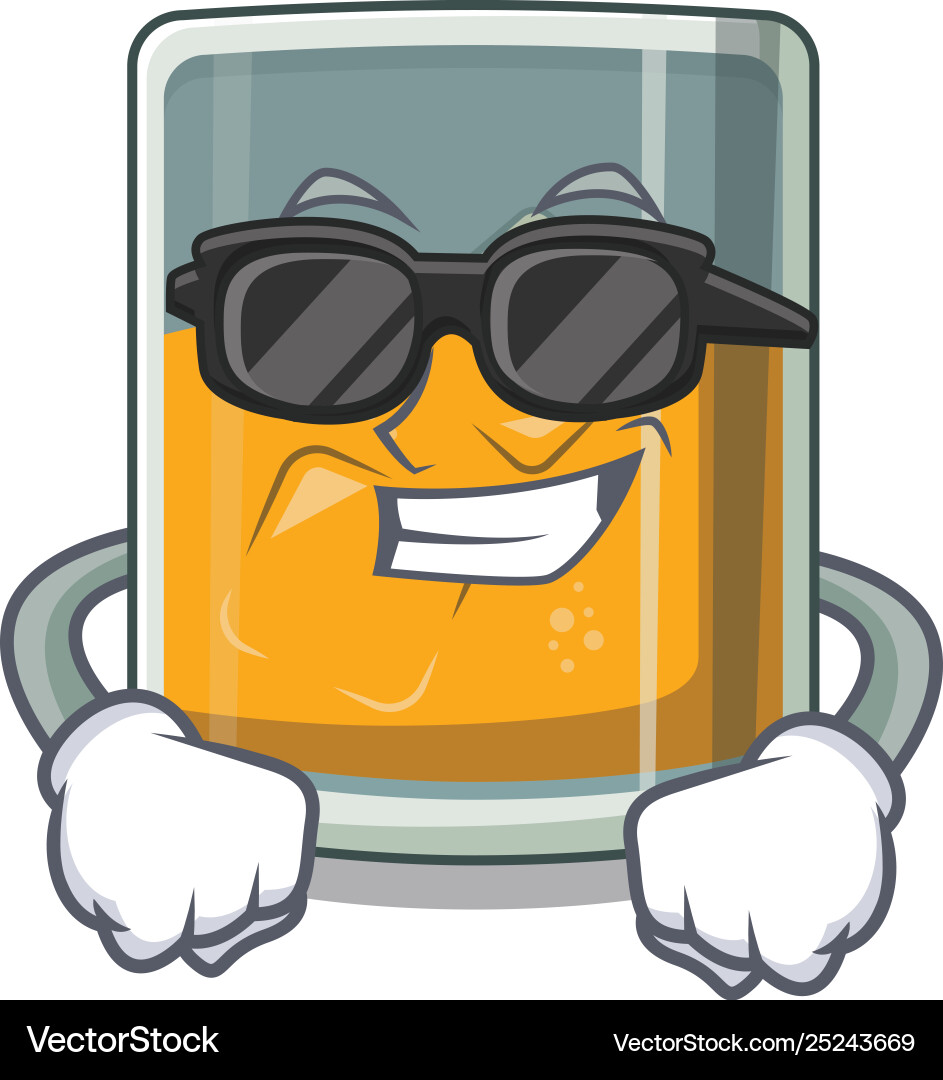Super cool whiskey islated with in character Super cool whiskey islated with in character Vector Image