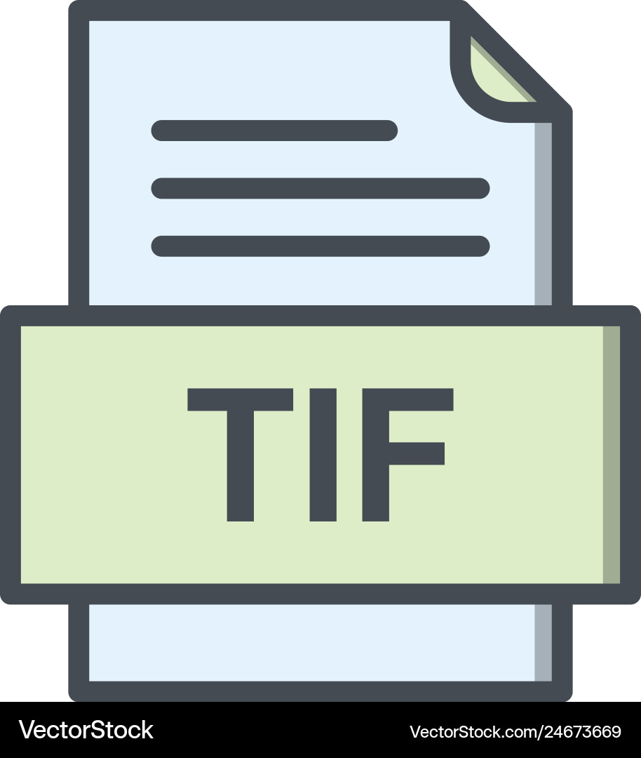 Tif file document icon Vector Image