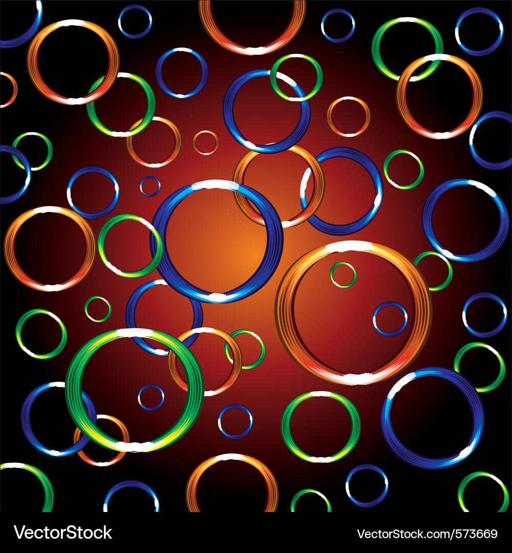 Vibrant Circle Pattern Background vector image
