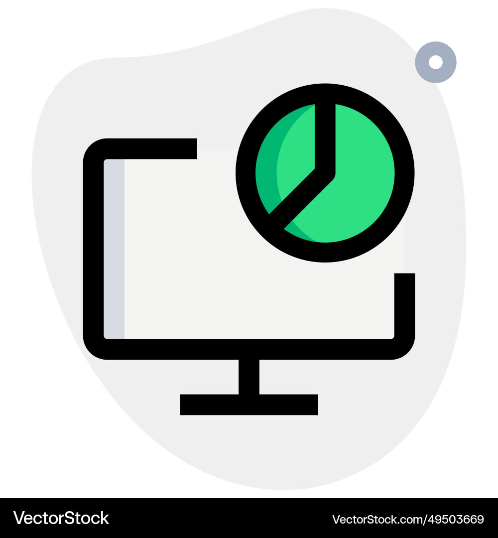 Visual data represented as a circular graph vector image