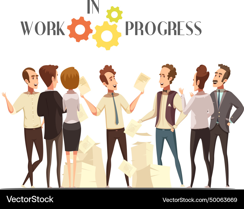 Work in progress concept Work in progress concept Vector Image