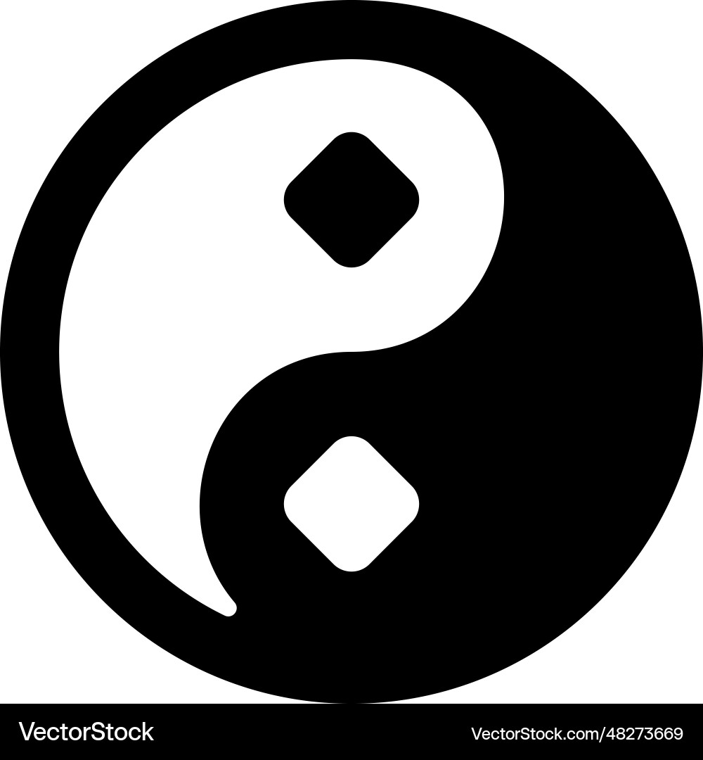 Ying yang icon Ying yang icon vector image