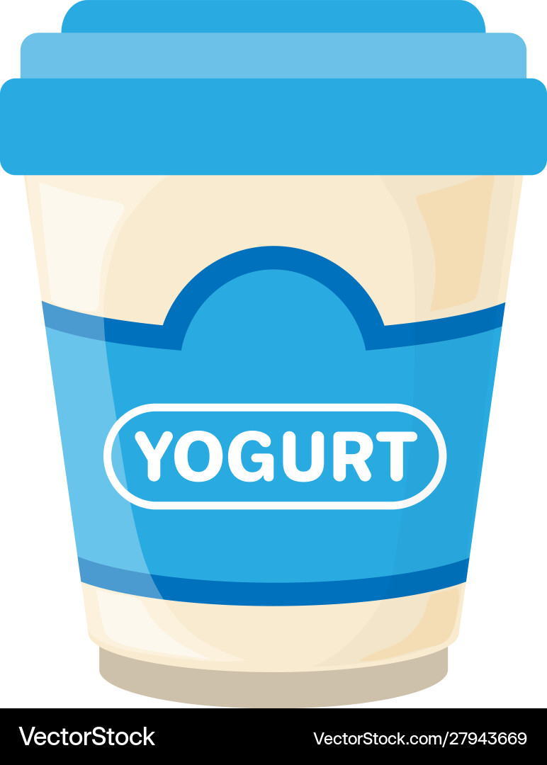 Yogurt package design isolated on white background Vector Image