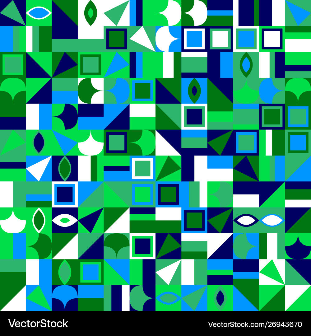 Abstract chaotic random mosaic pattern background vector image