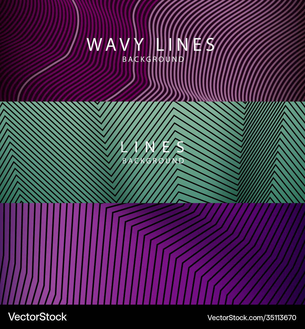 Banner wave lines pattern an abstract stripe Vector Image
