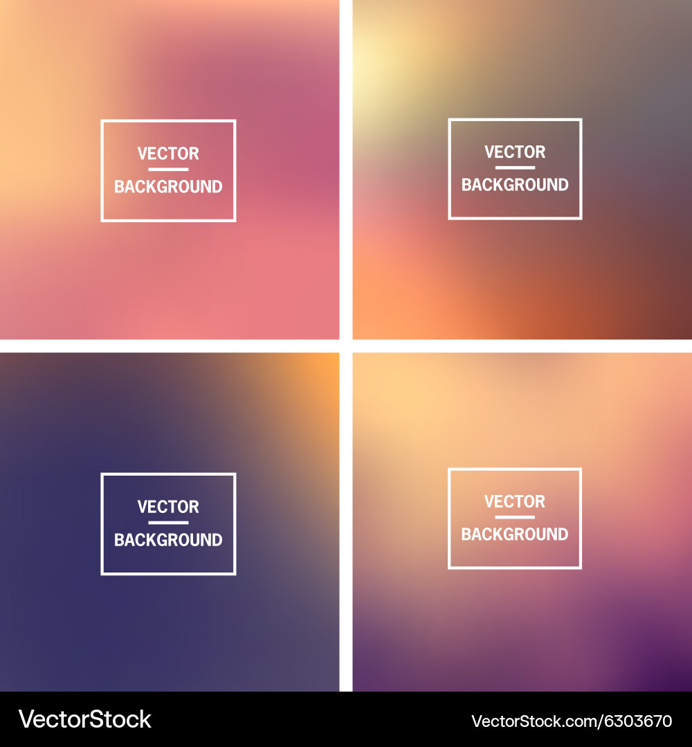 Blurred backgrounds collection vector image