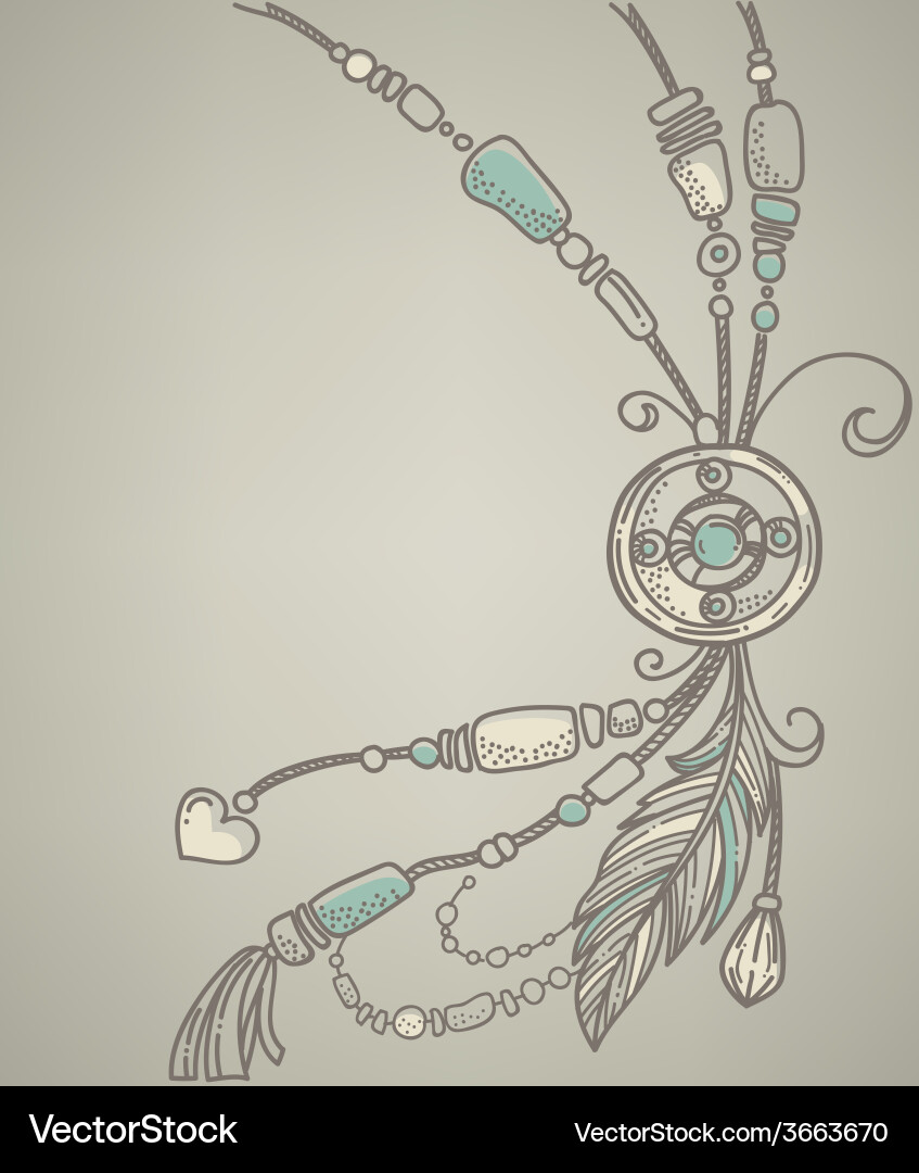 Boho background vector image