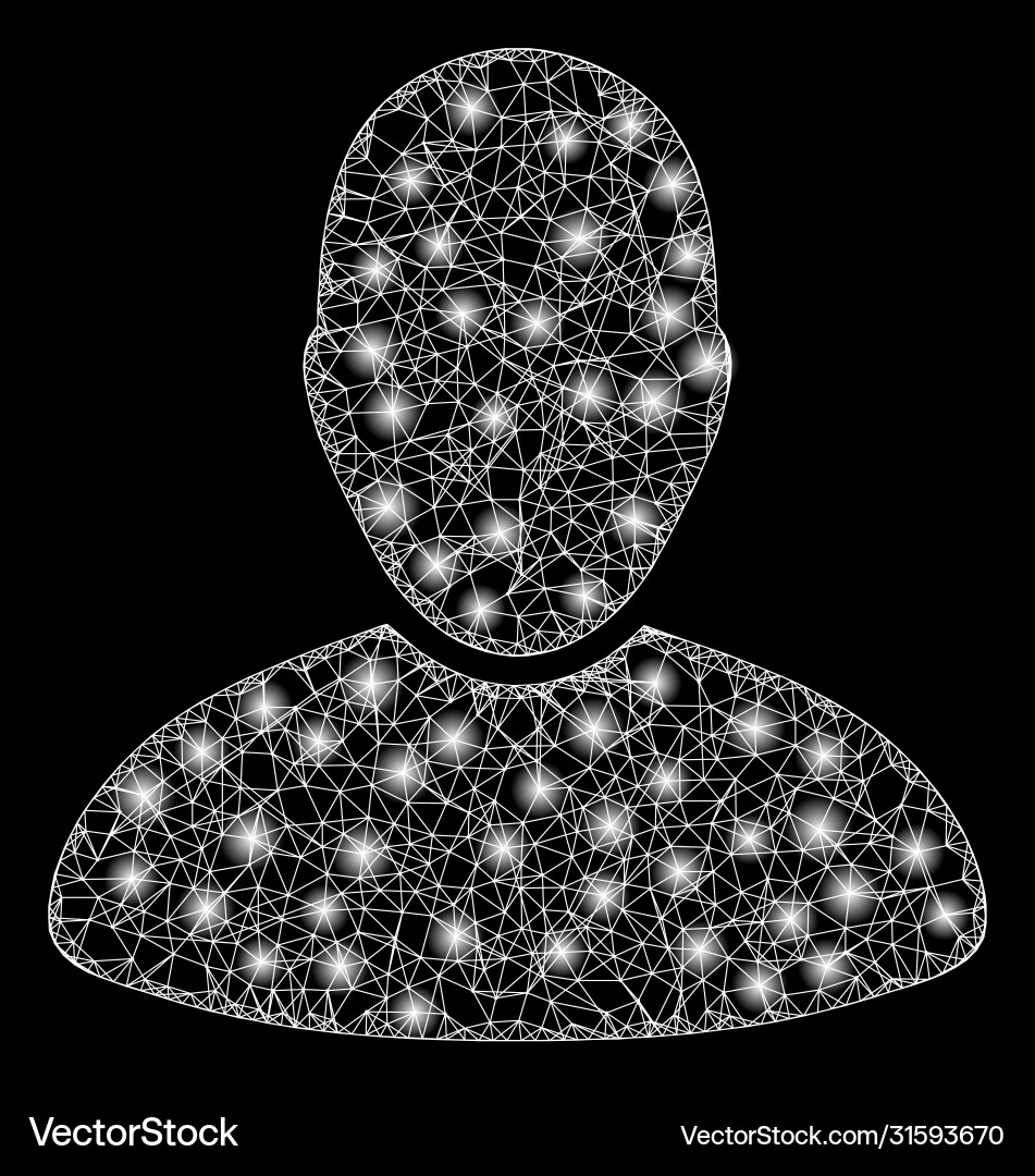 Bright web network user with lightspots Bright web network user with lightspots vector image