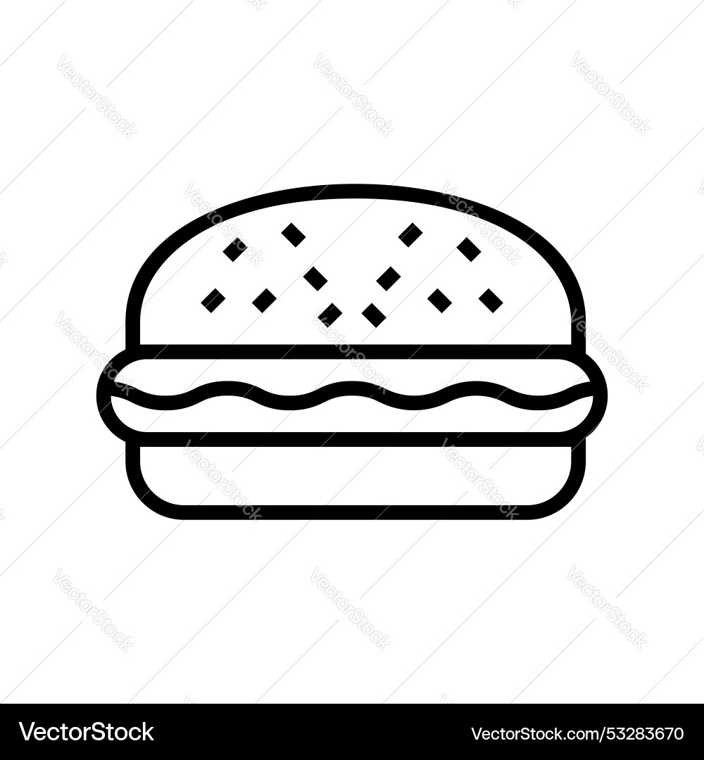 Burger icon outline style design isolated Burger icon outline style design isolated Vector Image