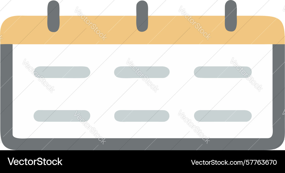 Calendar grid icon for scheduling date selection vector image