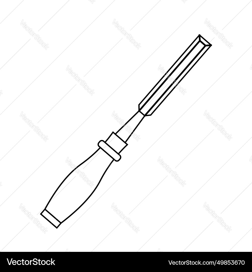 Chisel Ikone Schatten Reflexion Design vektorbild