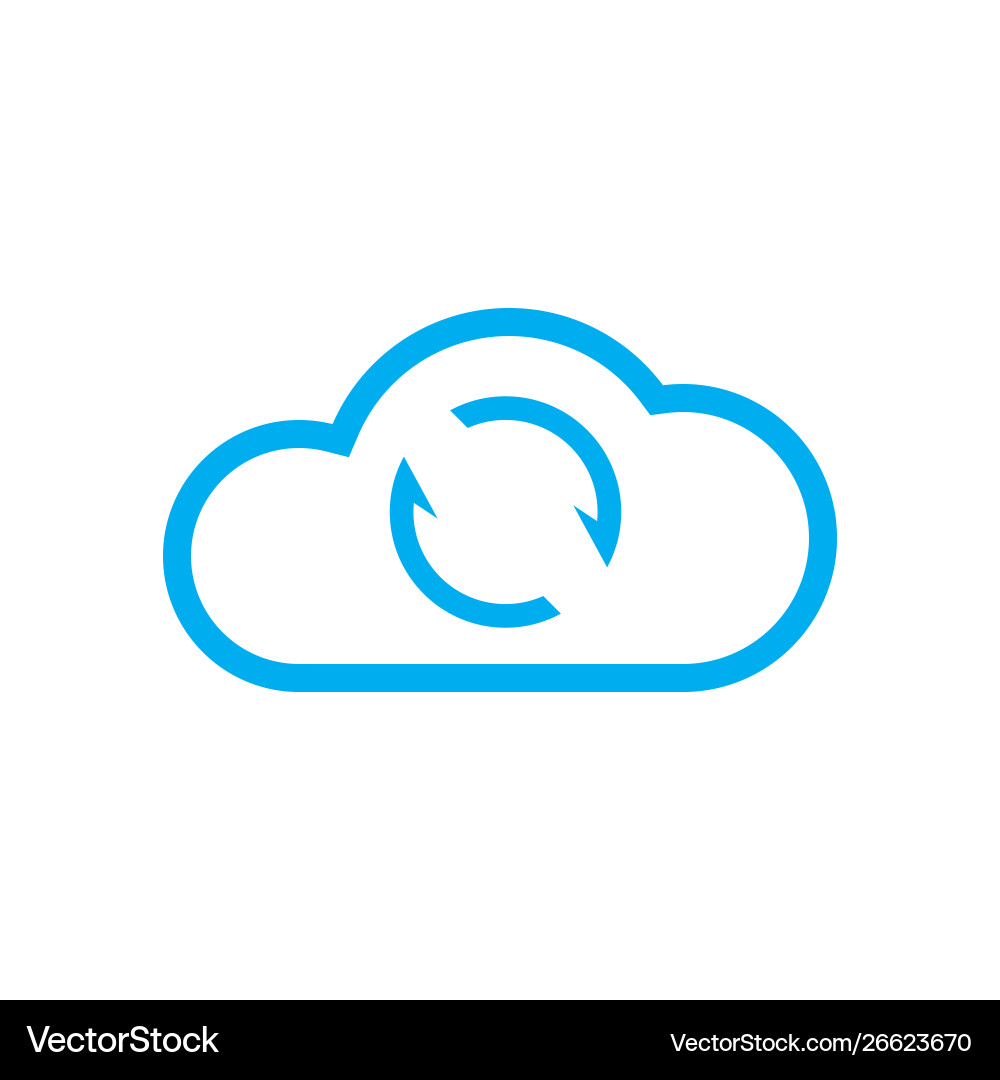 Cloud sync icon synchronize data symbol Cloud sync icon synchronize data symbol vector image