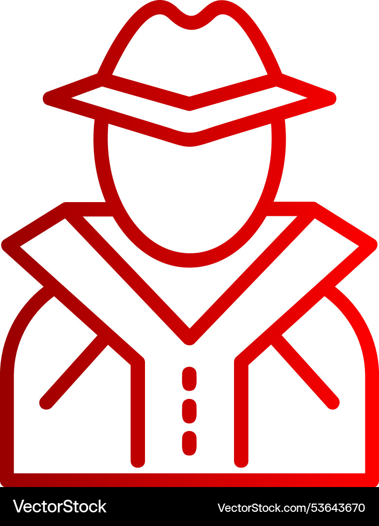 Criminal line gradient icon Vector Image