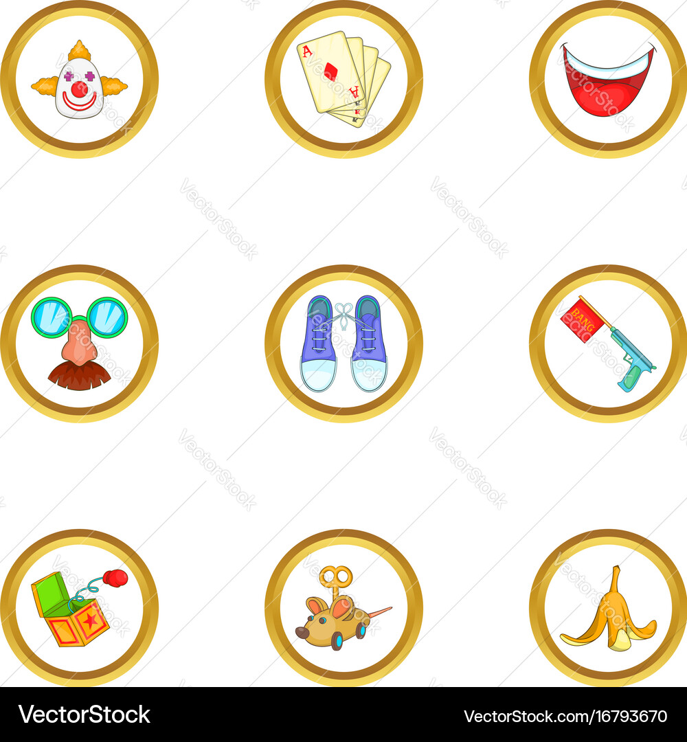 Curcus icons set cartoon style Vector Image