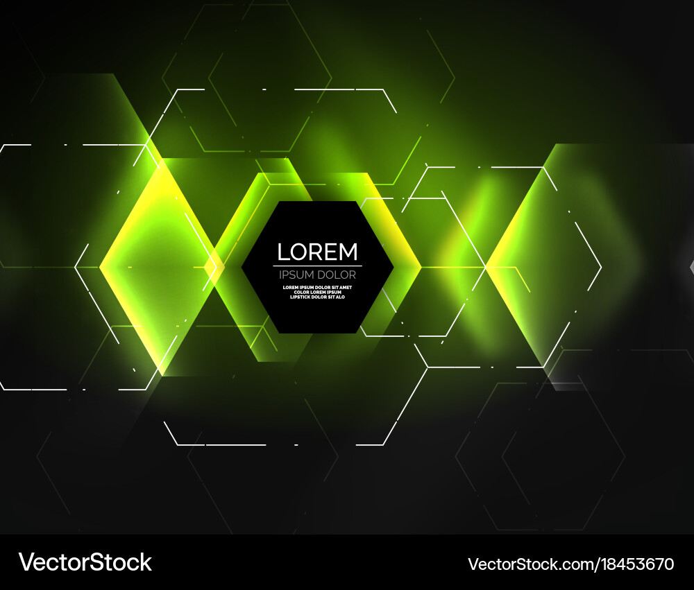 Digital techno abstract background glowing vector image