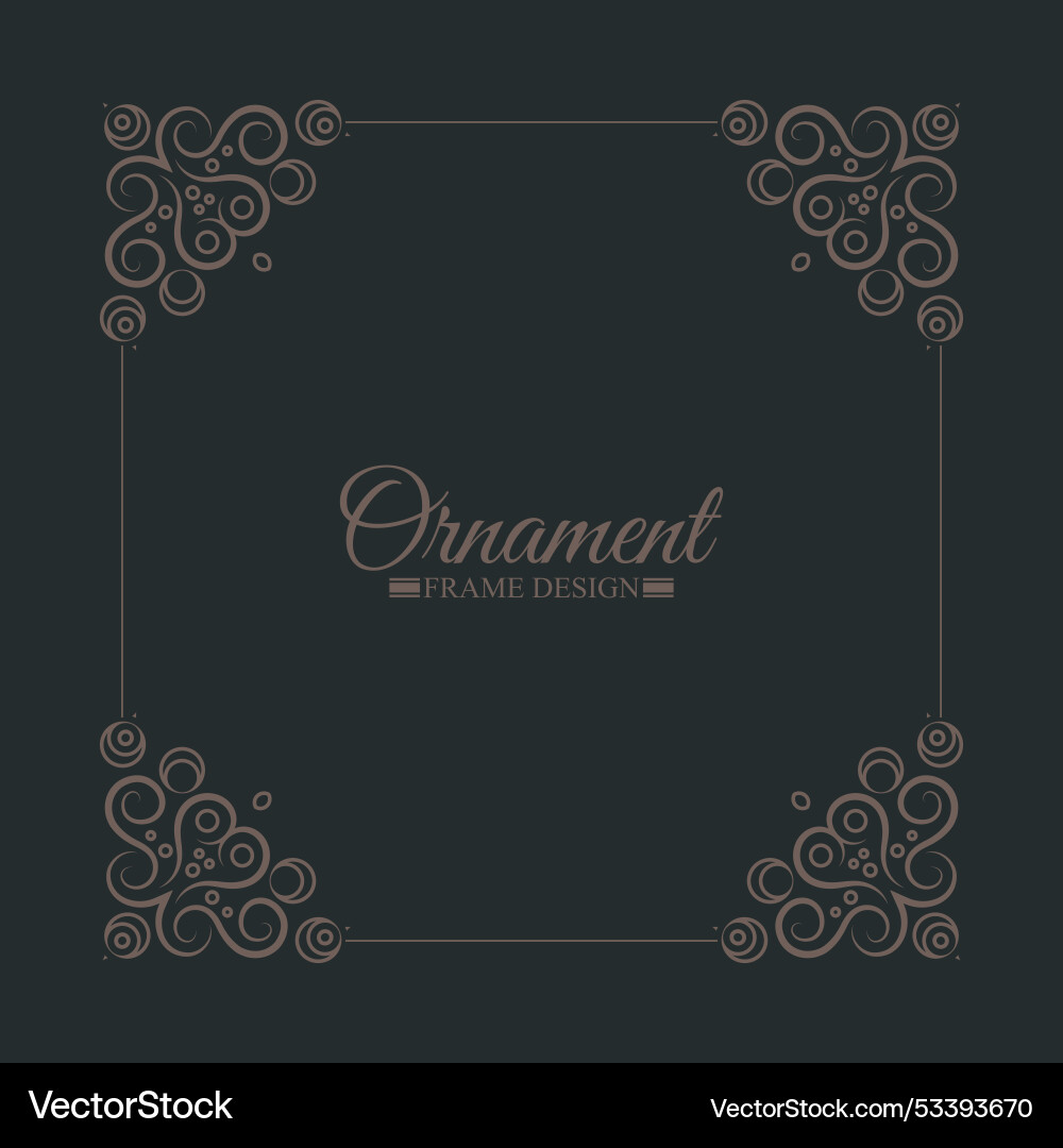 Elegant decorative frame design background Elegant decorative frame design background Vector Image