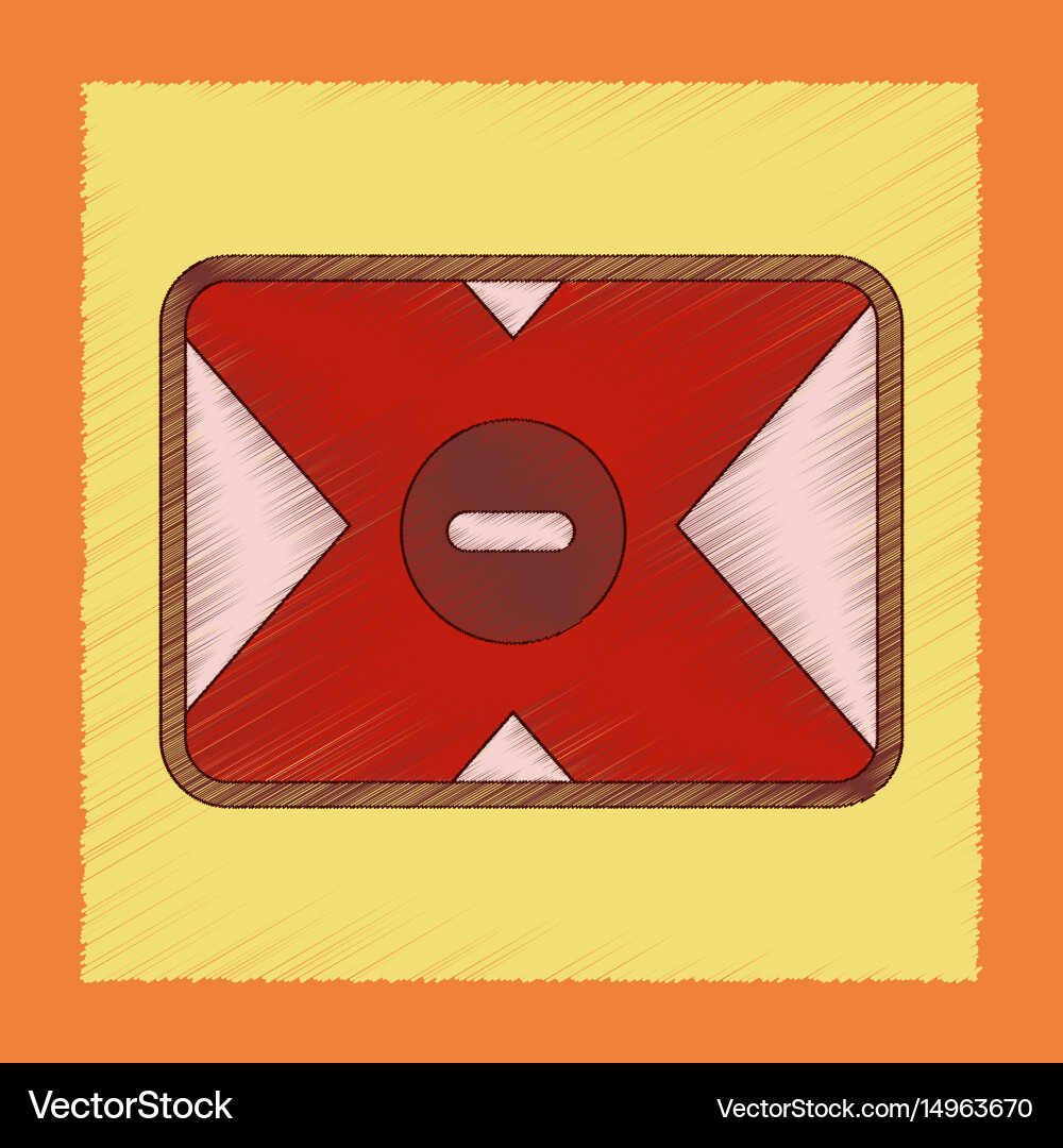 Flat shading style icon removable hard drive vector image