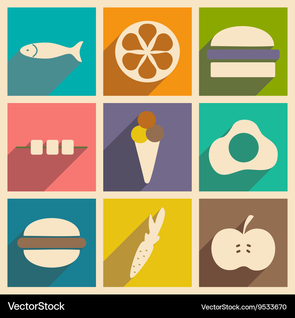 Flat with shadow concept and mobile application Vector Image