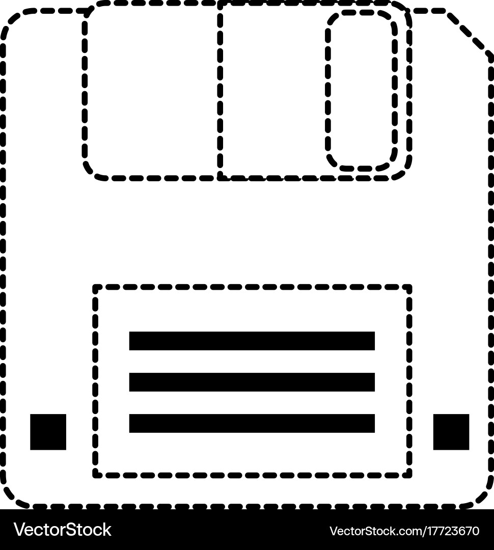Floppy disk data storage Vector Image