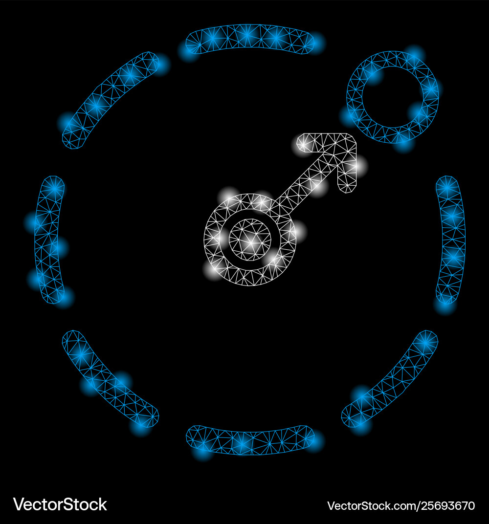 Golden square pattern circular area border vector image