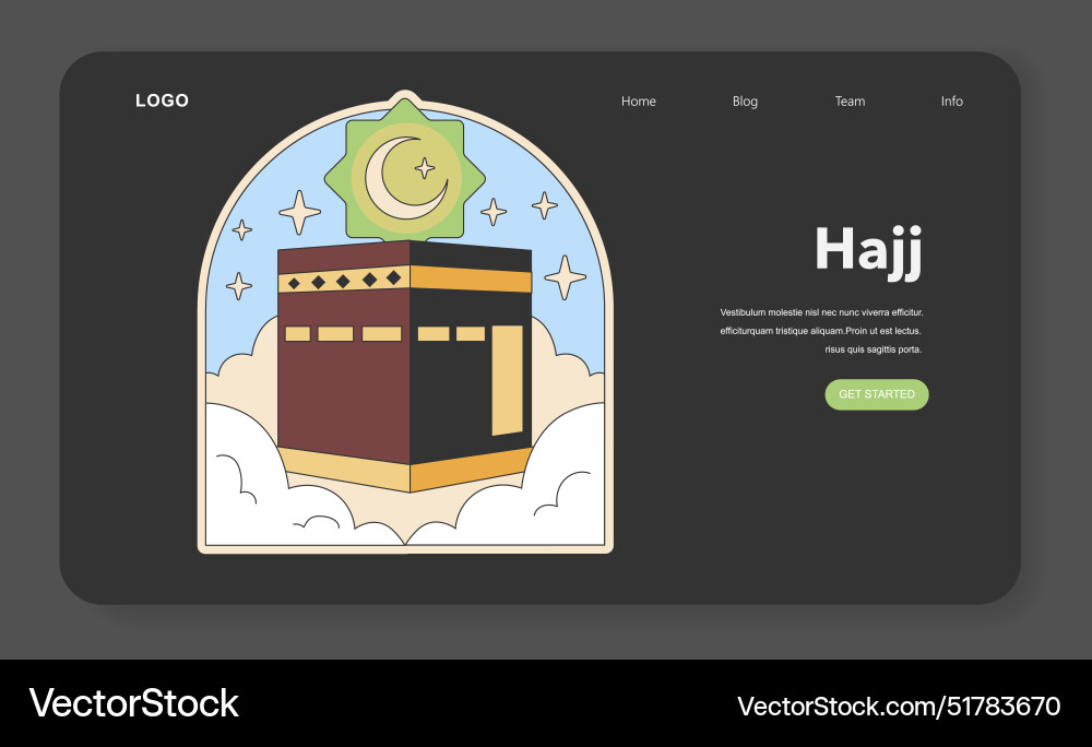 Hajj pilgrimage representation with kaaba icon Hajj pilgrimage representation with kaaba icon Vector Image
