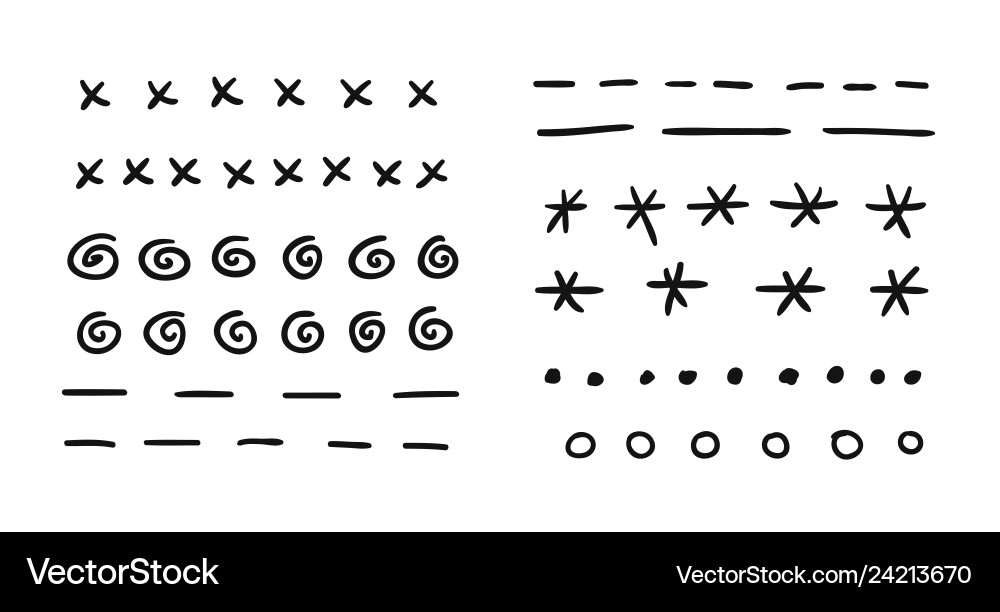 Hand drawn set of objects for design use black Hand drawn set of objects for design use black vector image