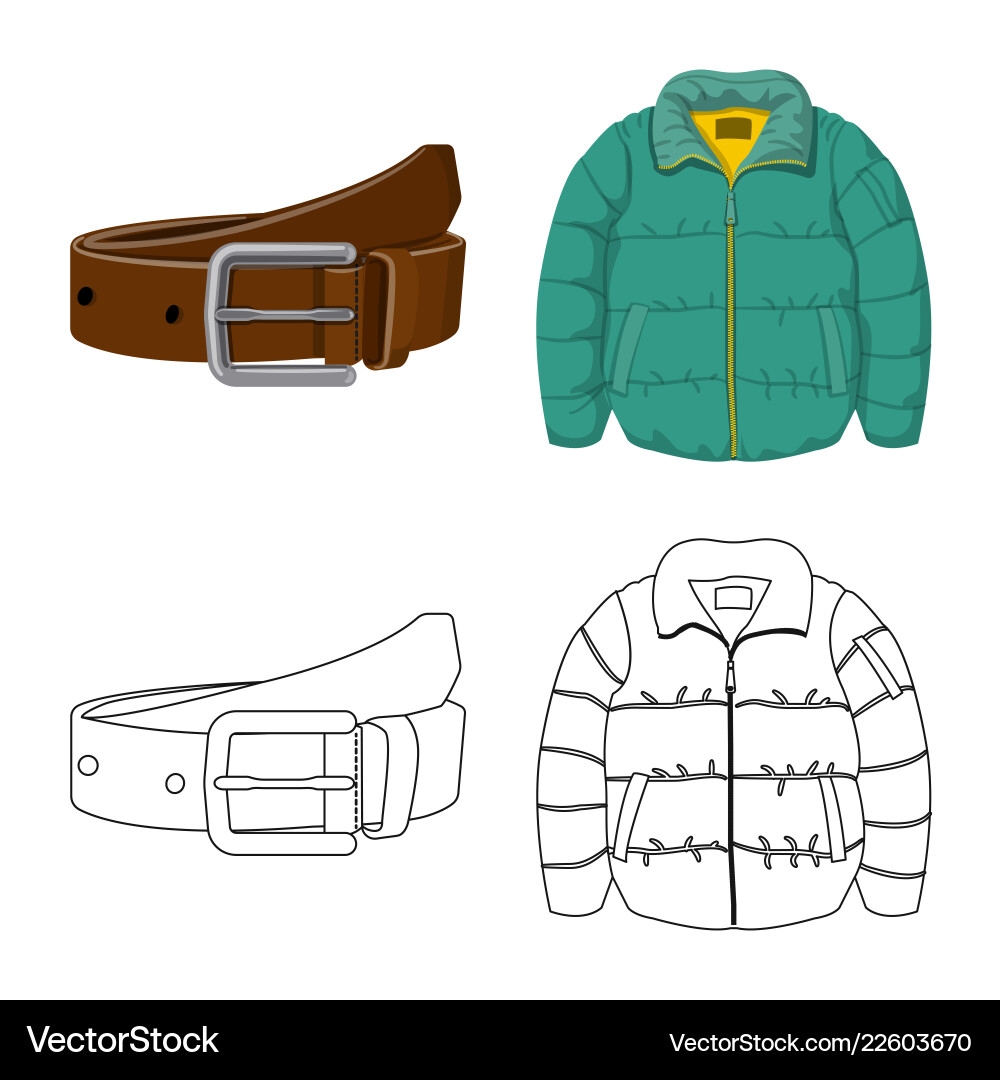 Isolated object of man and clothing icon vector image