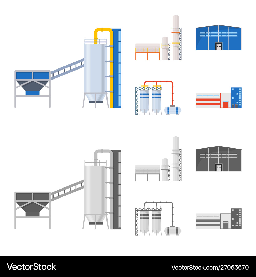 Isolated object production and structure sign Isolated object production and structure sign vector image