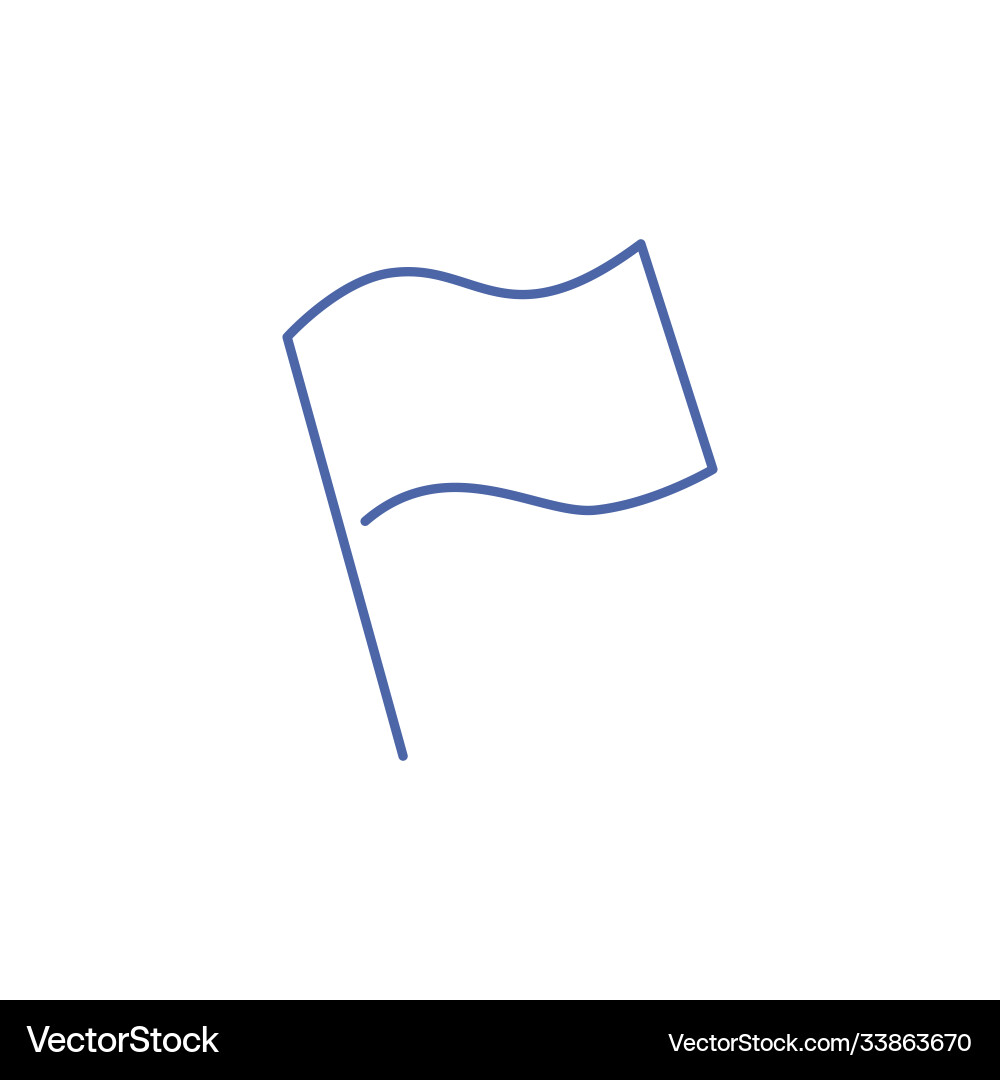 Line flag icon stock isolated Line flag icon stock isolated vector image