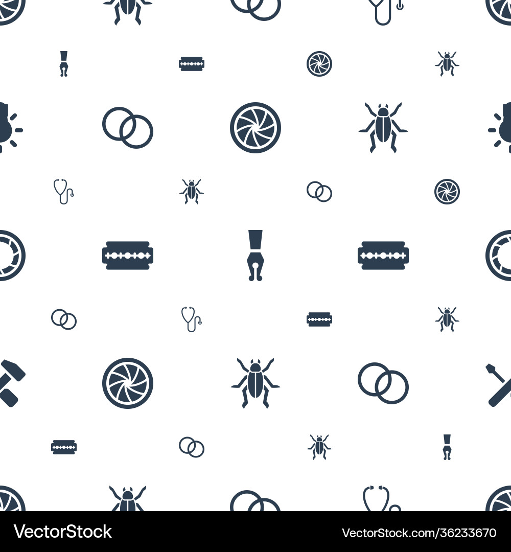 Macro icons pattern seamless white background Macro icons pattern seamless white background Vector Image