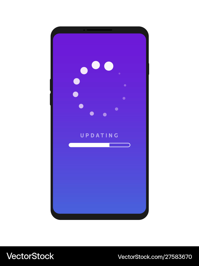 Mobile Update Icon - Software Upgrade vector image