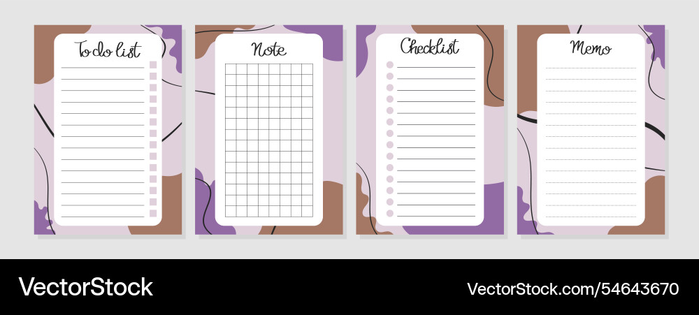 Mocha mousse to do list note memo checklist Vector Image