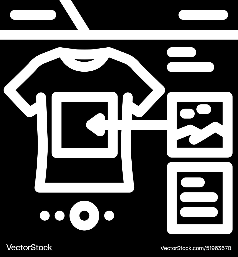 Print on demand glyph icon Vector Image