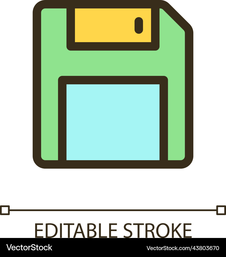 Save pixel perfect rgb color ui icon Save pixel perfect rgb color ui icon vector image
