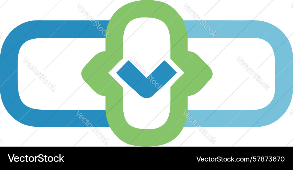 Secure download icon protected data transfer link Vector Image
