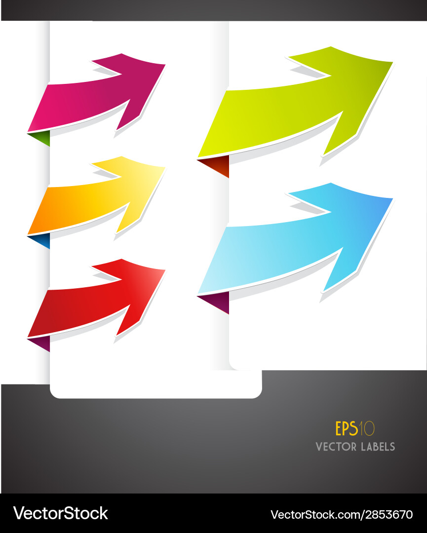 Set of colorful arrows Vector Image