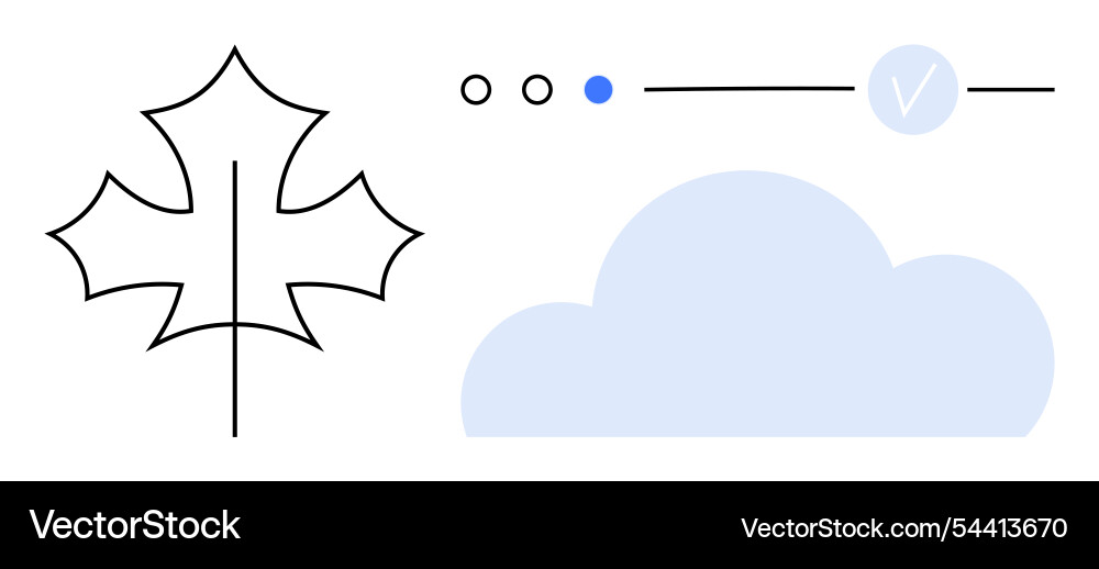 Simplistic leaf cloud and interface elements Simplistic leaf cloud and interface elements vector image